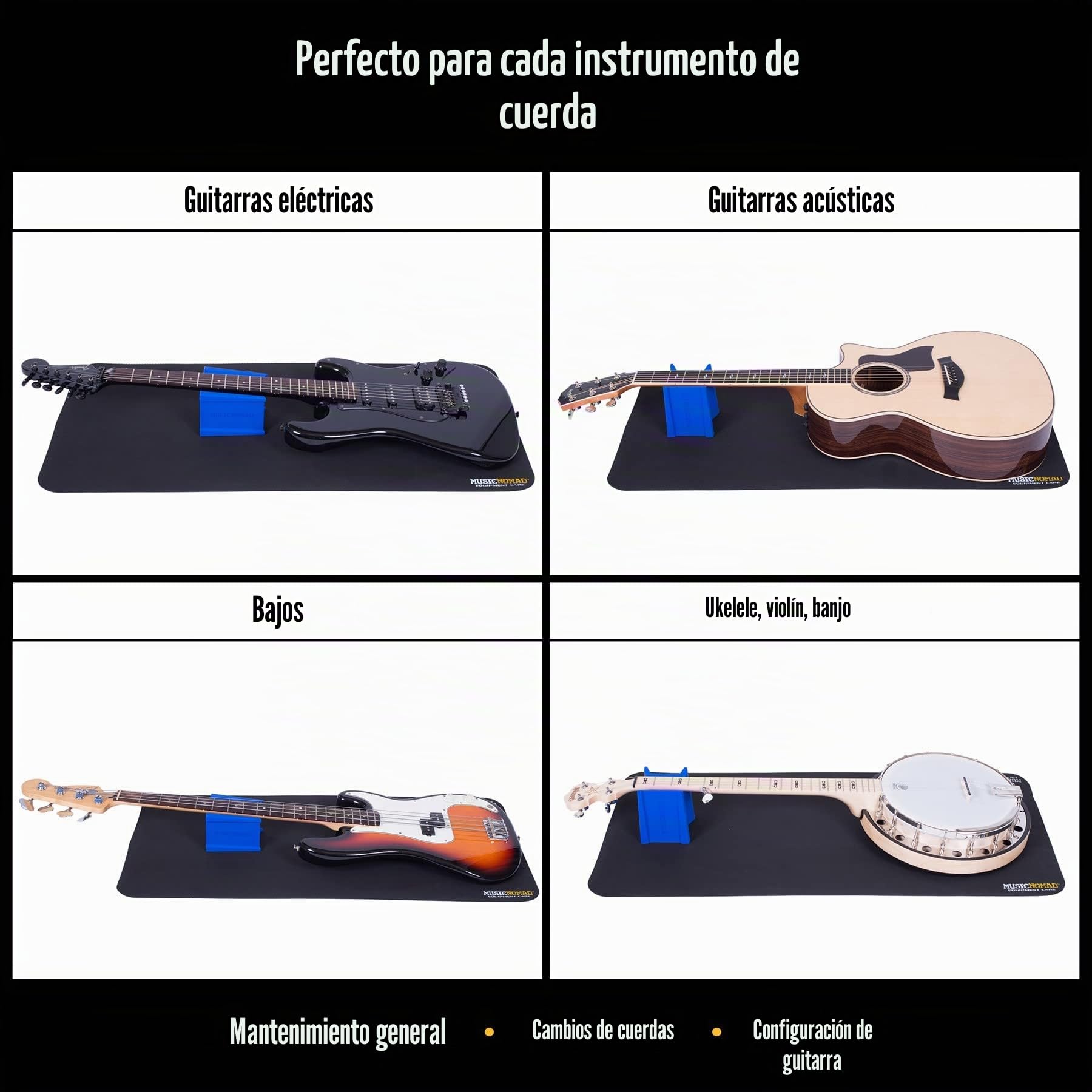Music Nomad MN207 - Alfombrilla de trabajo y soporte para cubo