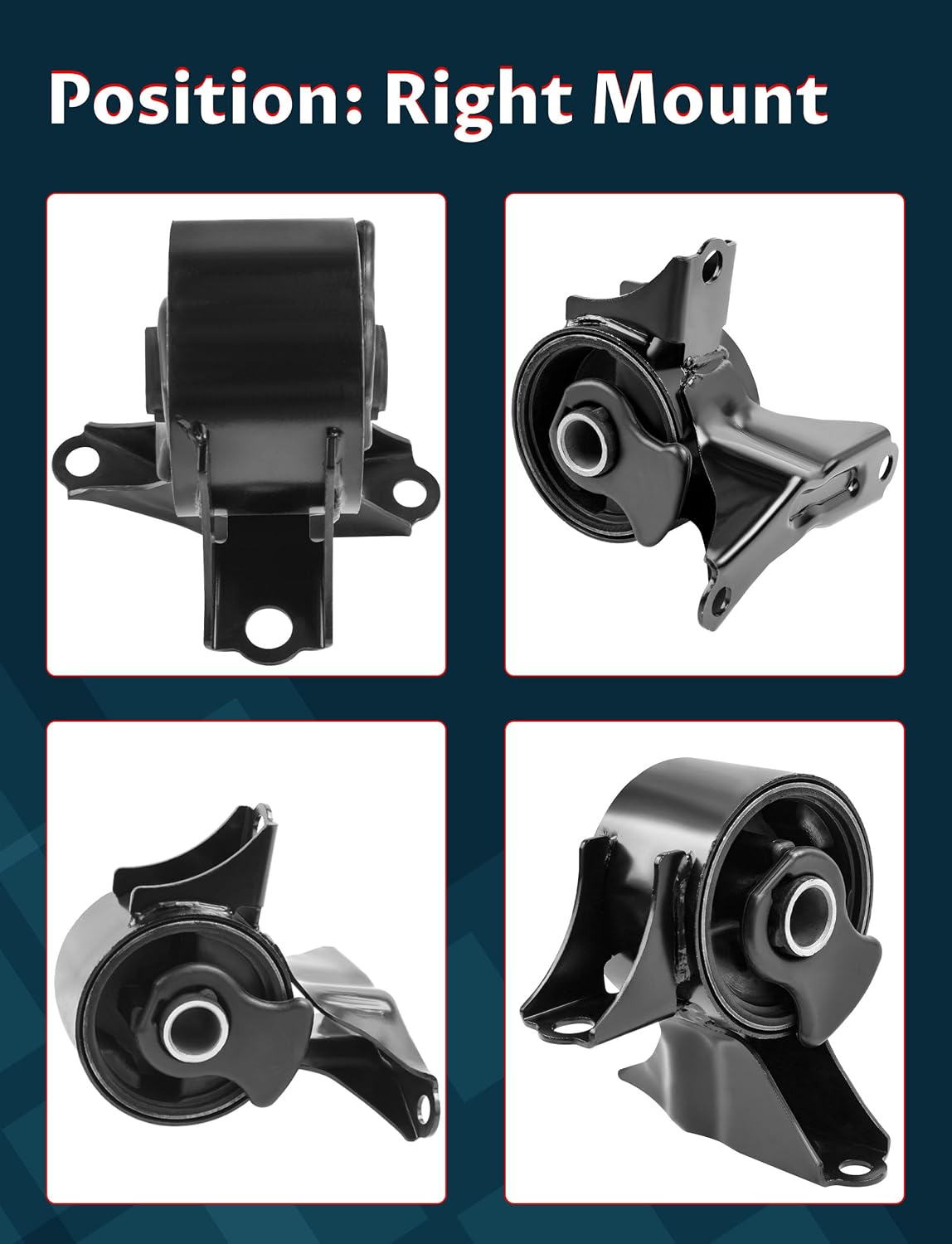 Automotive Engine Mounts Kit OE Replacement for Acura TL 1999-2003 3.2L V6 & Accord 1999-2002 3.0L V6 (OE# A6552, A6592, A4507, A6582, A6579)