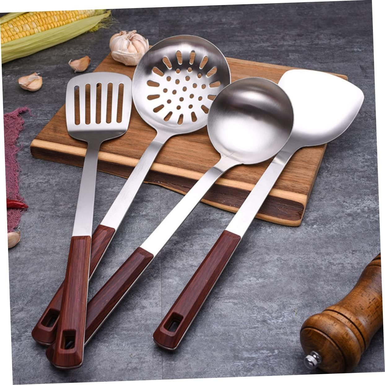 Stainless Steel Kitchen Utensils Set Frying Utensils Cooking Heat Resistant Spatula Kitchenware
