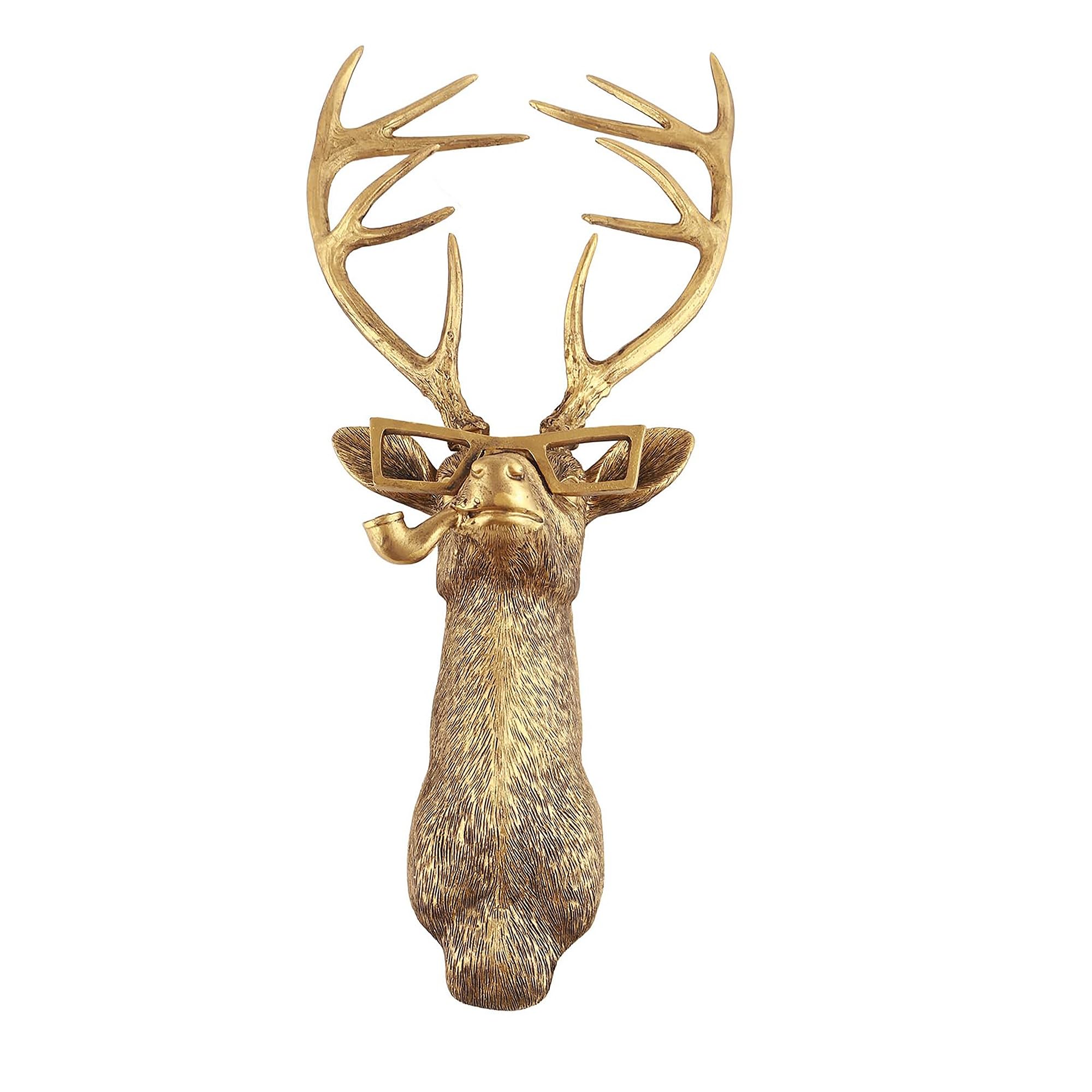 Sculpture murale tête de cerf géométrique en bois déco maison