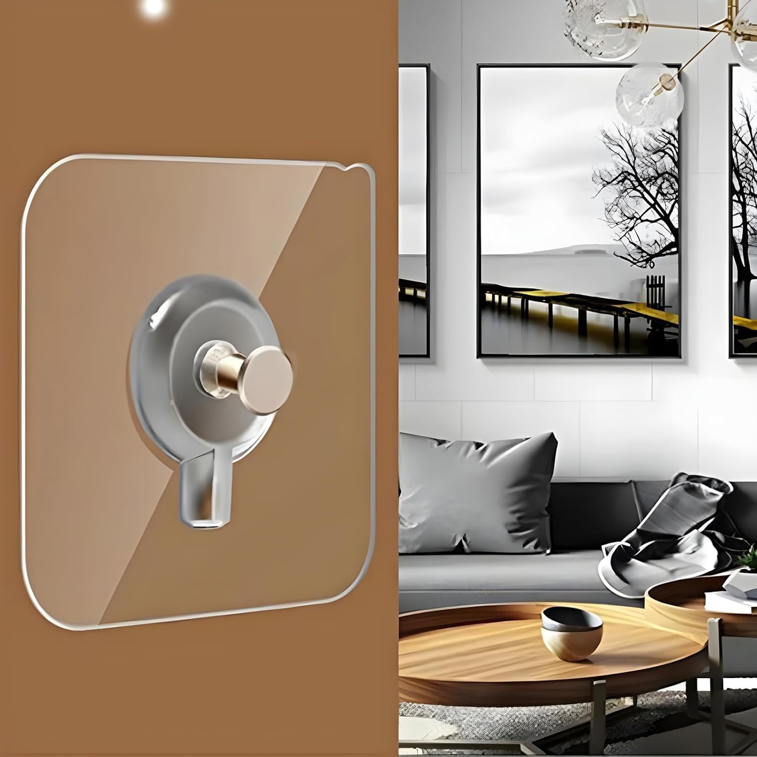 Desire Divas Self Adhesive 6mm Nail Wall Hook for Hanging Photo Frame, Wall Clock, Heavy Duty Transparent Hook, Wall Hanging Self Adhesive Wall Nail (10 pcs) (B0DGHDK7RL) Amazon Price History, Amazon Price Tracker