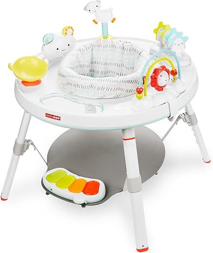 Skip Hop Baby Activity Center: Interactive Play Center with 3-Stage Grow-with-Me Functionality, 4mo+, Silver Lining Cloud