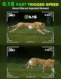 Caméra de Chasse, 60MP 4K HD Camera Chasse Infrarouge Nocturne avec 850nm IR LED, Grand Angle 120°, Piege Photographique avec 32GB Carte, Pour l'observation des animaux et la surveillance de sécurité - 5