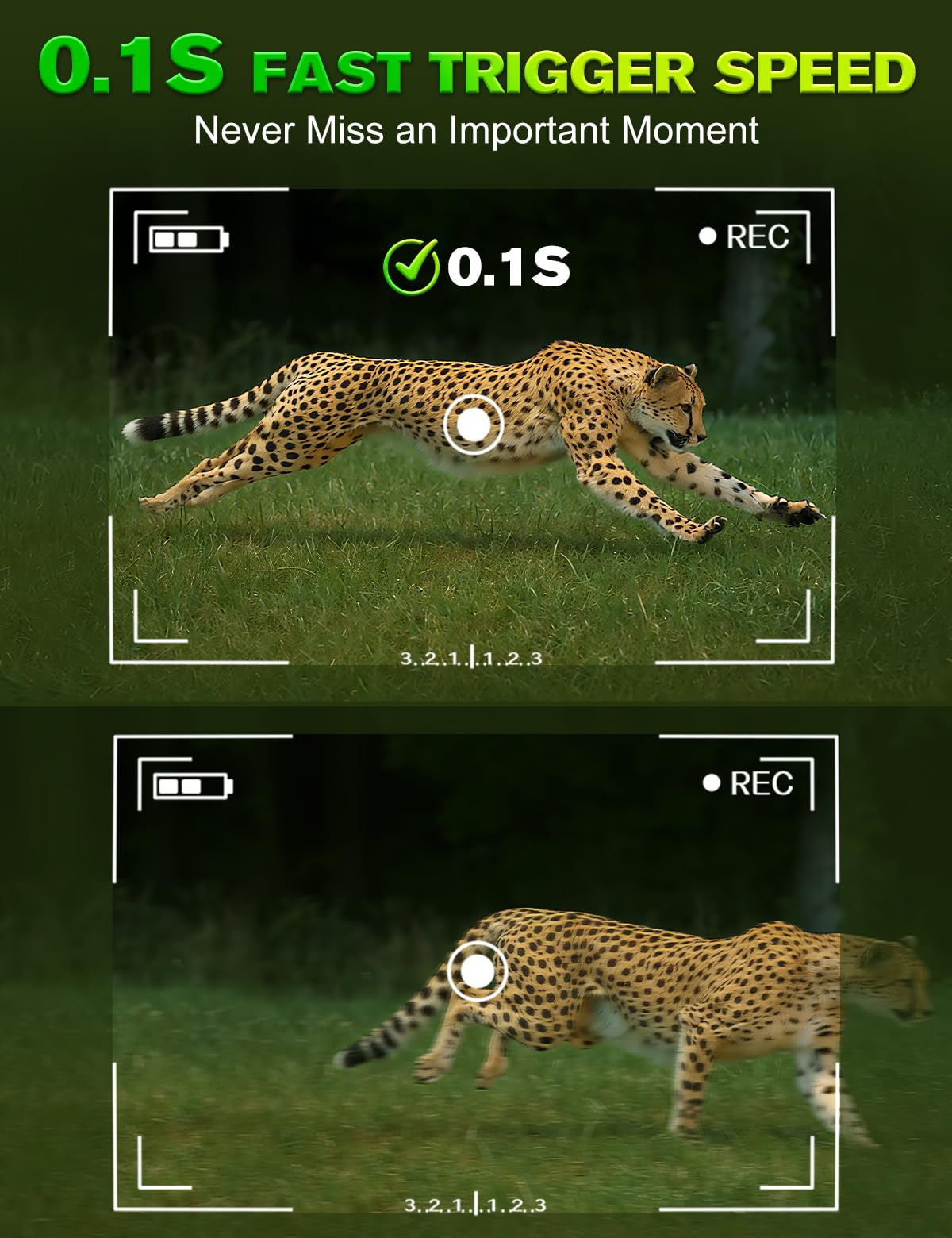 Coolifepro Fototrappola 4K 60MP,Fototrappola Infrarossi Invisibili 120°Ampia Visuale Impermeabile IP66 Fototrappola 850nm IR LED con Scheda SD da 32GB per la Sorveglianza della Fauna Selvatica