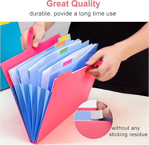 Vista 21 de Forvencer Organizador de archivos de acordeón, tamaño carta, carpeta de archivos expandible de 7 bolsillos, bonita carpeta de archivos con Púrpura