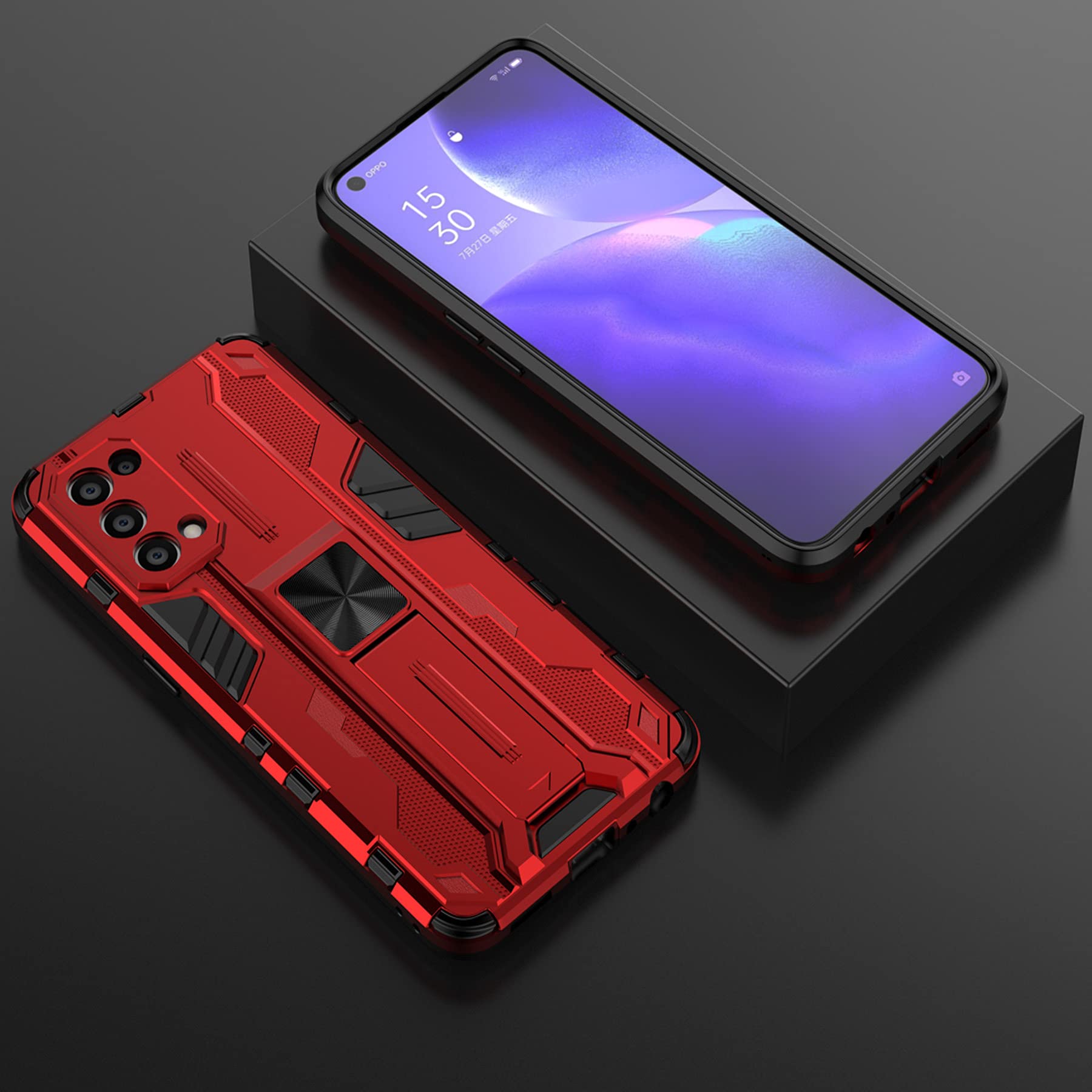 Per Oppo Find X3 Lite 5G Custodia,Sottile Anello Armatura Urto Gel - Foto 6