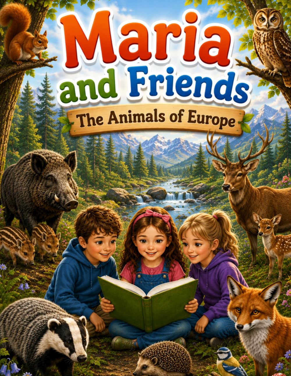 Maria and Friends — The Animals of Europe: Explore Europe’s Amazing Animals with Stories, Fun Facts, Realistic Images & Coloring Pages | Educational Wildlife Adventure Book for Kids Ages 4–10