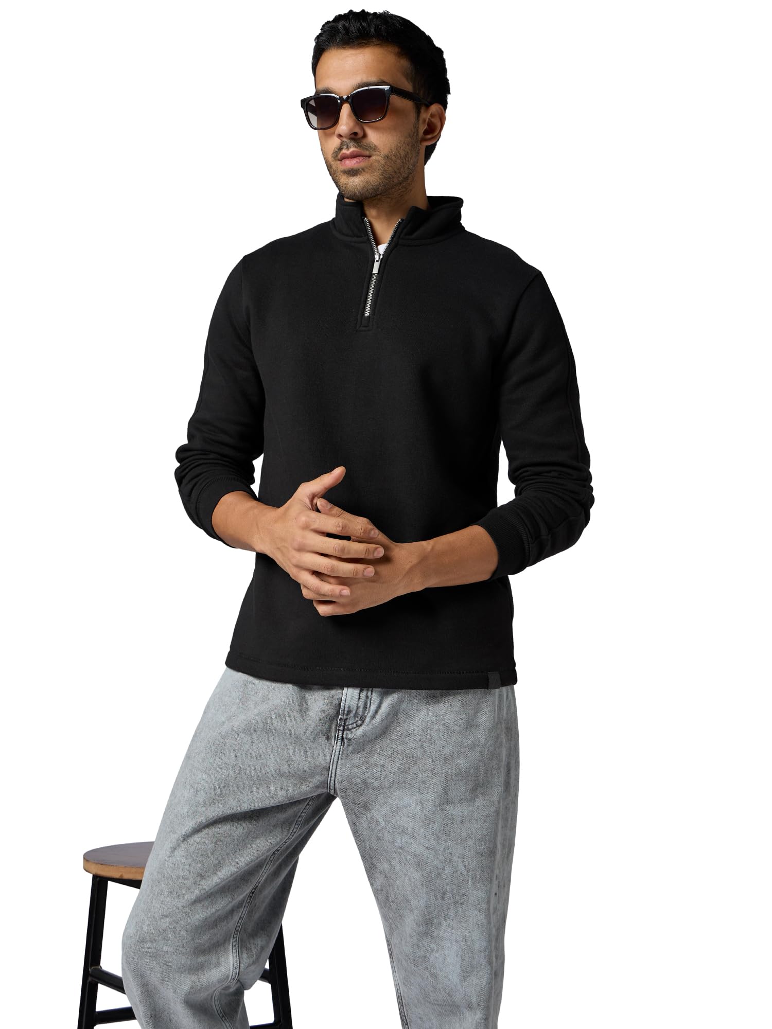 xyxx Men's Pulse Relaxed Fit Half-Zip Sweatshirt with Brushed Fleece Inside for Extra Warmth-picture-30