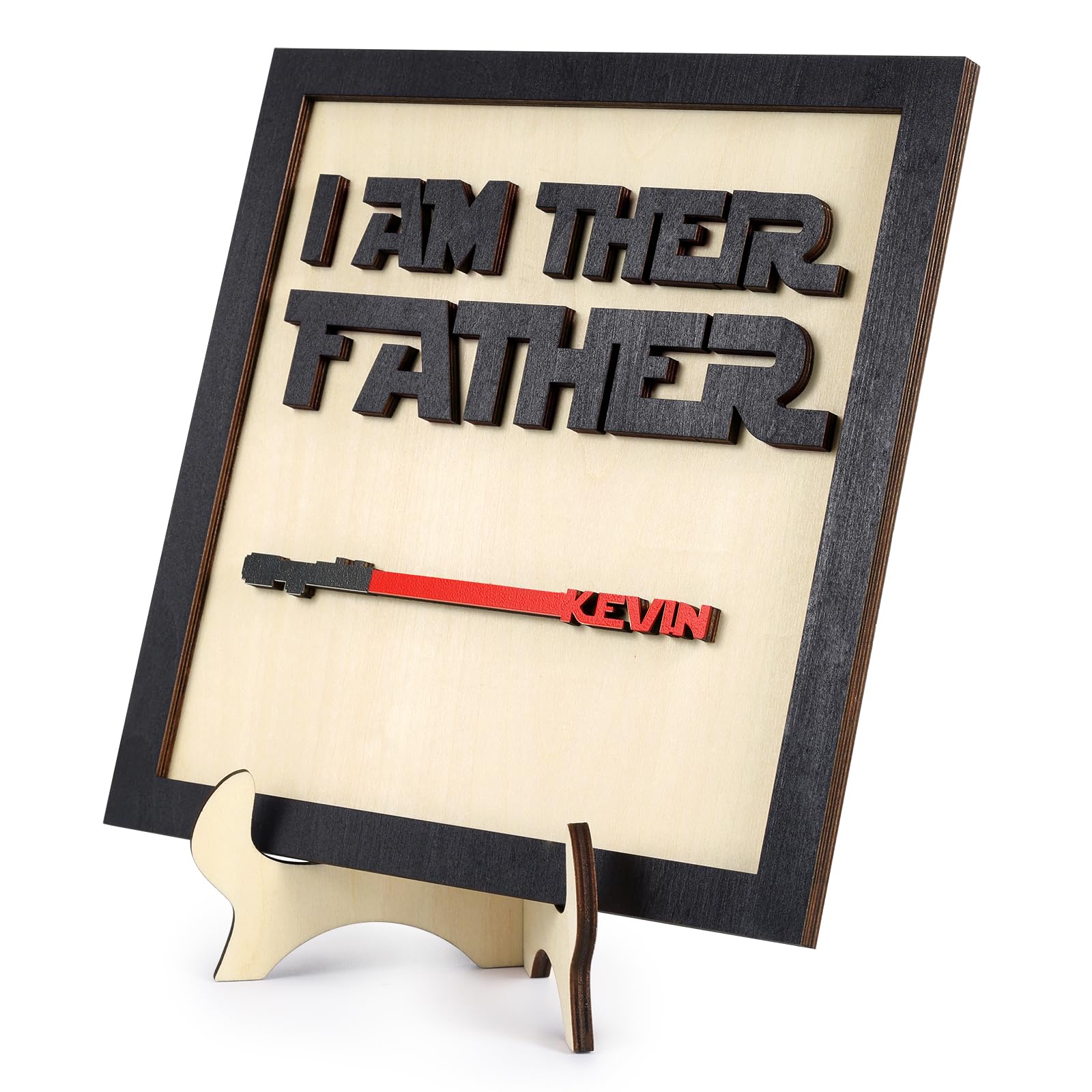 ALBERTBAND Father's Day Gifts for Dad Personalised Sign Plaque with 1-4 Family Names Best Dad Gift You are the World Wooden Desktop Decoration Gifts for Father's Day Birthdays (B-1 name)