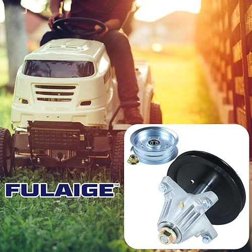 Miniatura 2 de Paquete de 2 conjuntos de husillo 918-06989 con polea tensora 756-05034A correa 954-04219 para CraftsmanMTD T135, T150, T1500, T1600, T1700, T1900,