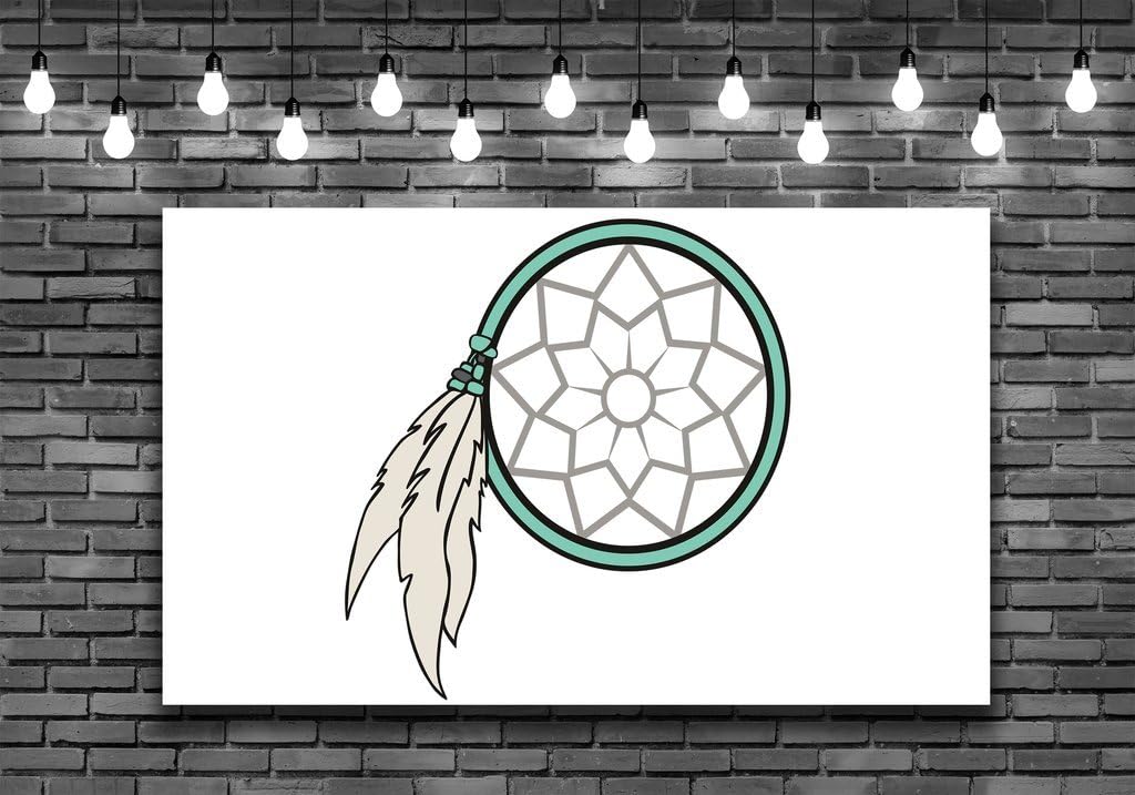 Blue Dream Catcher Wall Art Decal Sticker