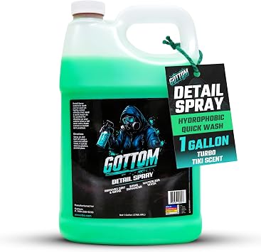 Gottom Detail Spray - Waterless Detailer - 128oz - Scented with Turbo Tiki
