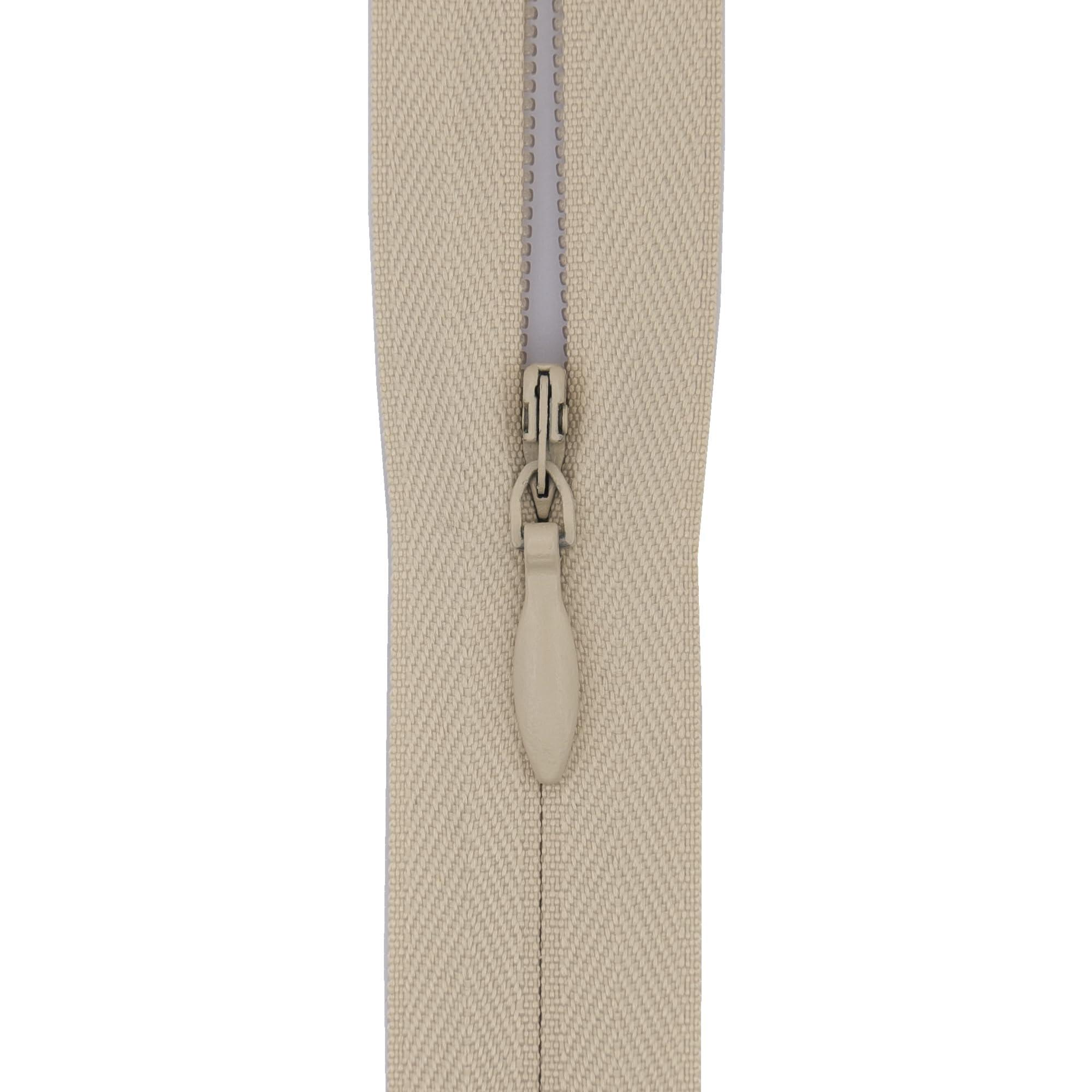 5X #3 Concealed Zip 14 inch (35cm) with Woven Tape for Dresses, Cushions & Pillows -Professional Hidden Nylon Zips for Sewing & Home Decor (Sand Beige)