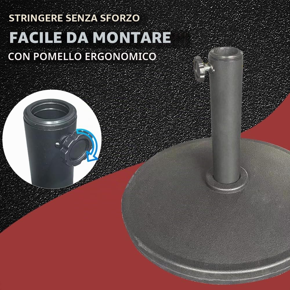 RAM Online Base per ombrellone Nero 5060459958852