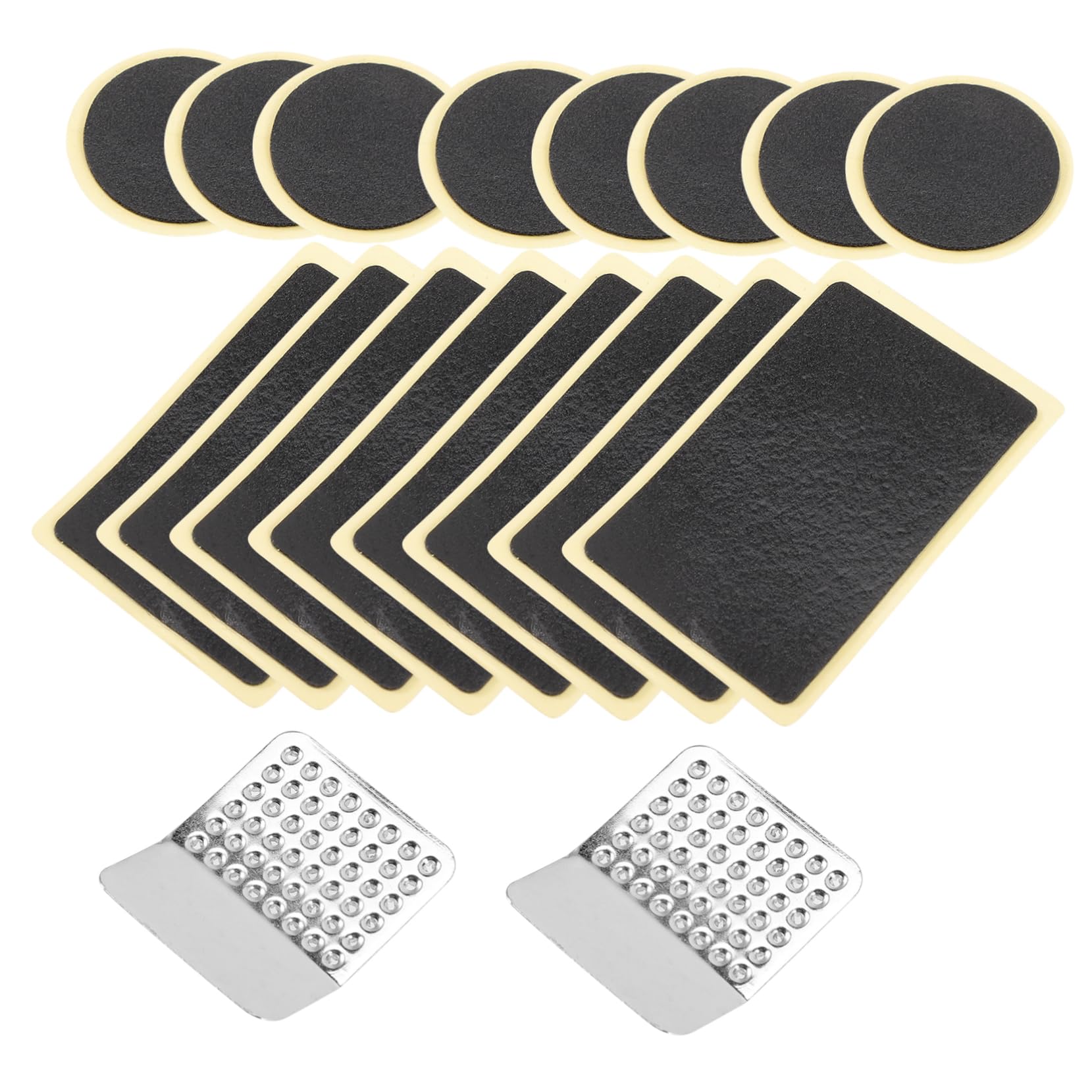 ifundom 1set Bike Repair Kit Tire Repair Patch Self-Adhesive Patches Metal Rasp for Mountain and Road
