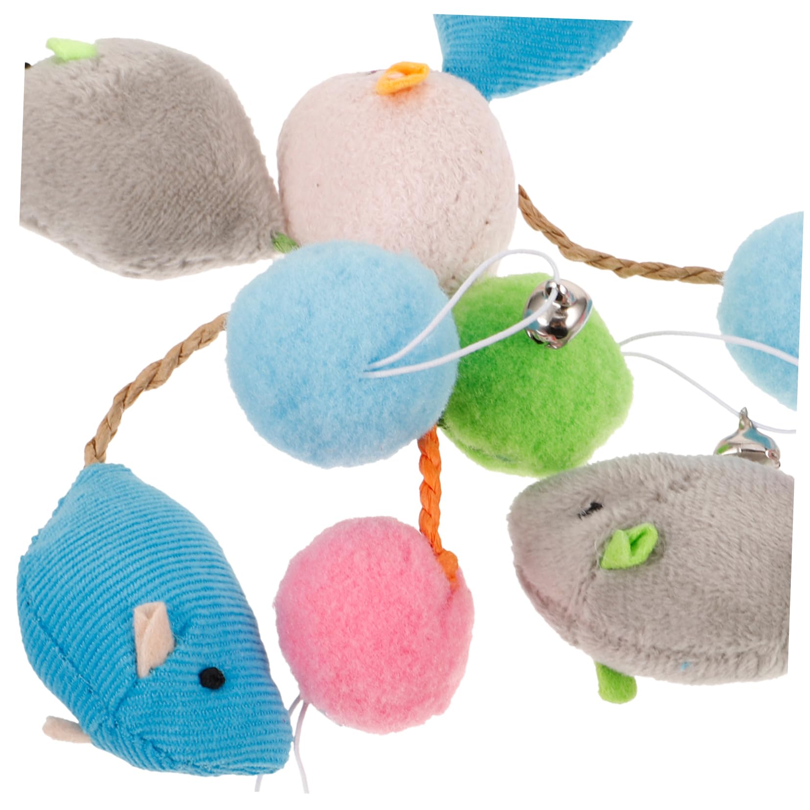 Mipcase Lot de 6 Jouets Interactifs pour Chat Et Souris Jouet Compact Jouet à Gratter Jouet de Remplacement