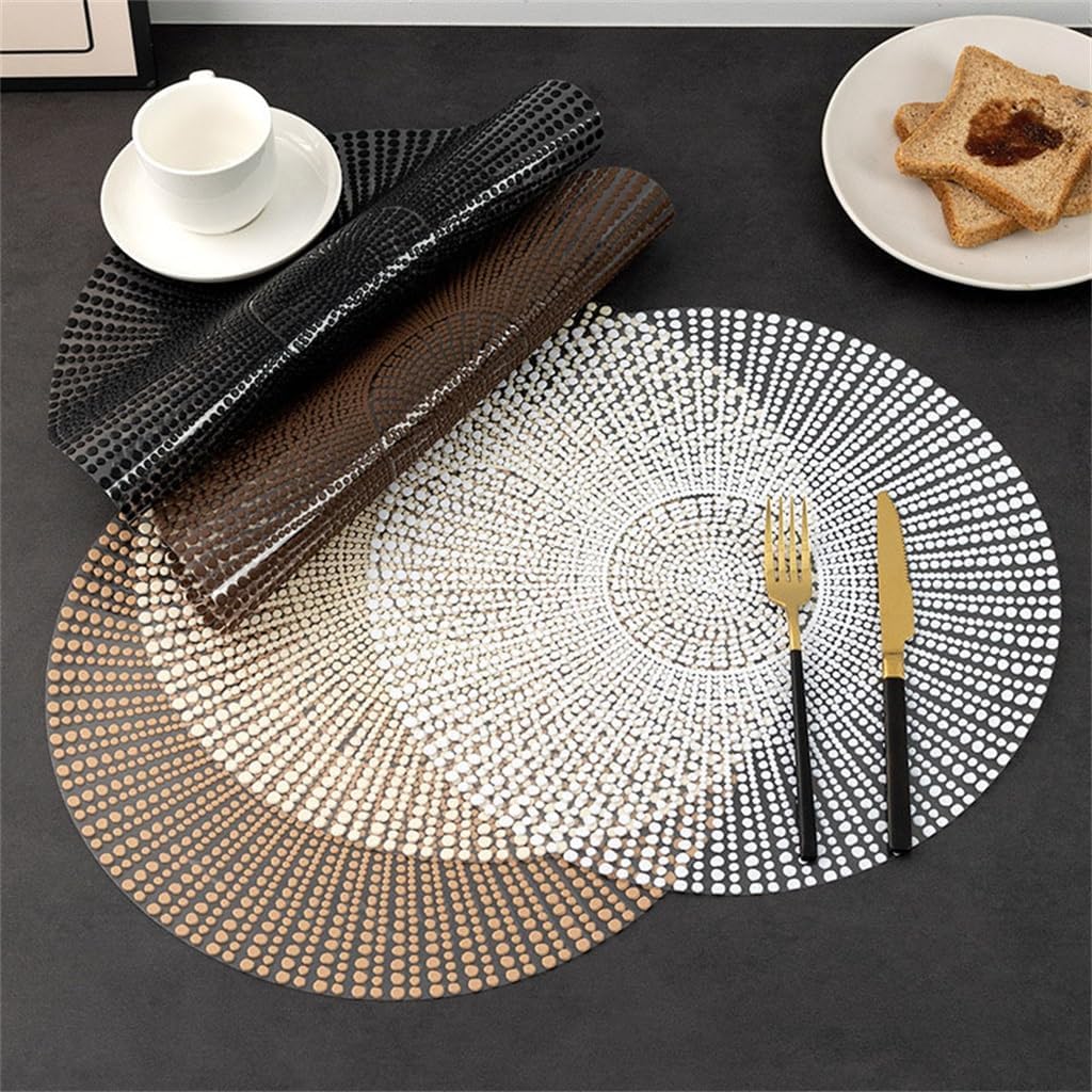Meal Mat PVC Round Insulated Table Waterproof Oil Restaurant Watertight Hard Piece Western Food