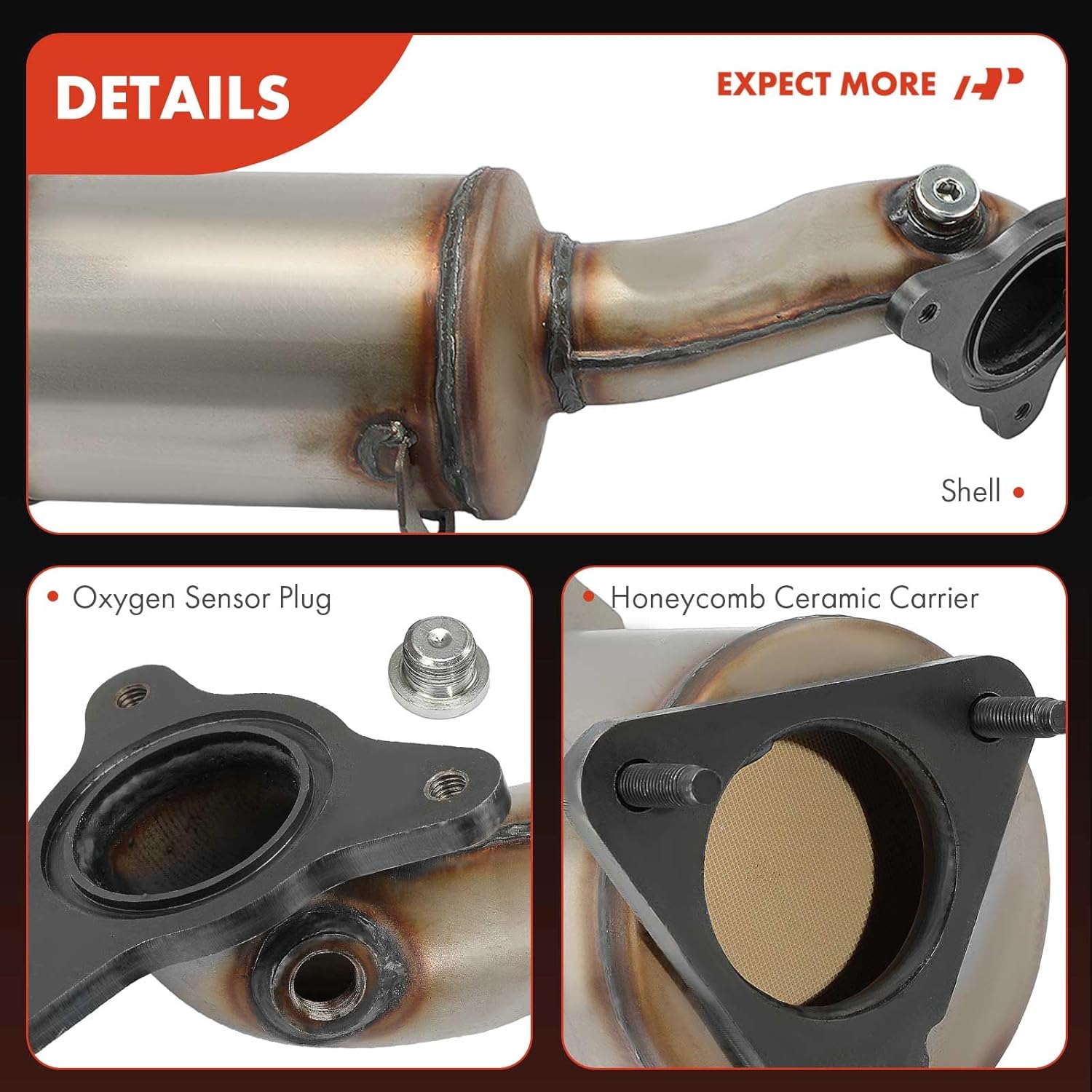 A-Premium Catalytic Converter Kit Direct-Fit Compatible with Chevrolet Colorado 2015-2019 2.5L & GMC Canyon 2015-2019 2.5L, EPA Compliant, Replace# 25203946, 17176424