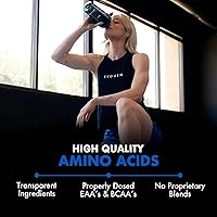 Vista 4 de Evogen Amino K.E.M. - Volumizador de Bomba en Polvo EAA y BCAA Suplemento de Aminoácidos BCAA para Flujo Sanguíneo, Crecimiento Muscular e