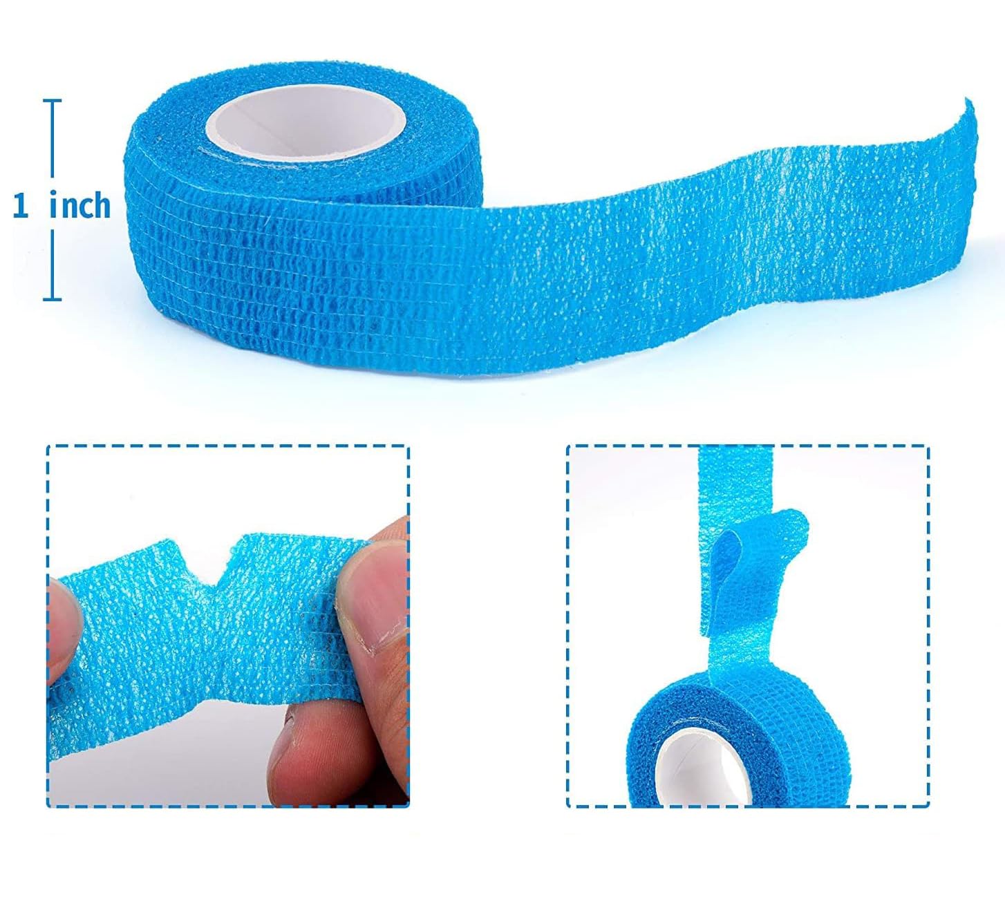 QNLEMON Venda Cohesiva,14 Rolls Vendas Autoadhesivas Bendaje Adhesiva Deportiva Venda Elastica para Muñeca Dedos Lesiones Deportivas,Hinchazón y Venda para Mascotas (2,5 cm x 4,5 m) — view 3