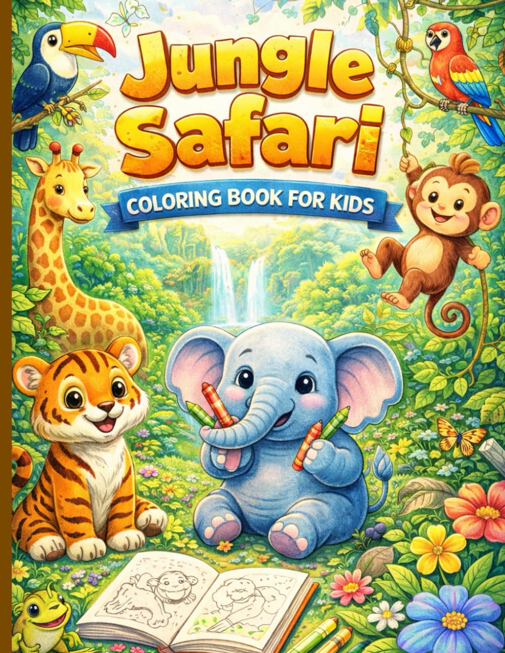 Jungle Safari - Coloring Books for Kids