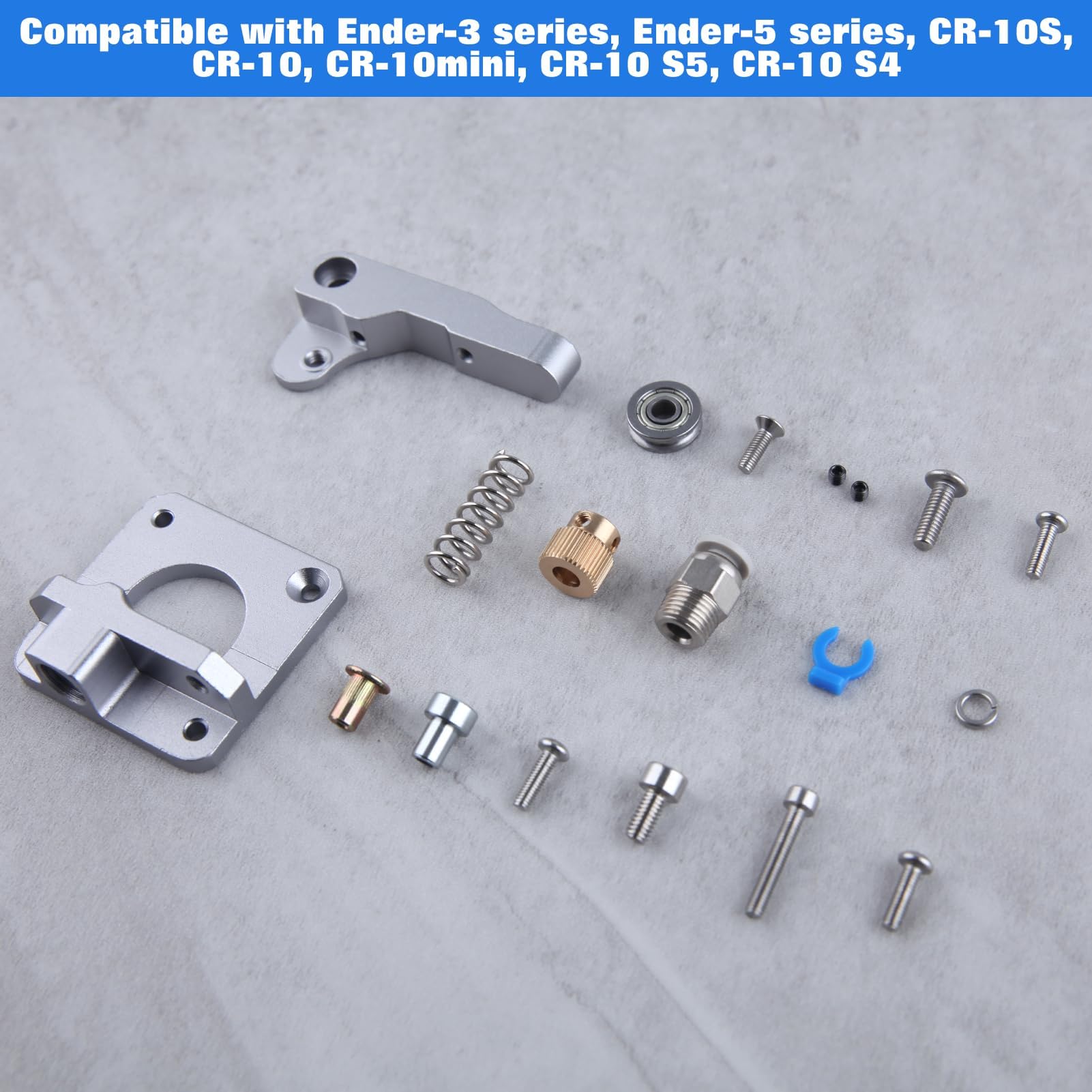 LEONTOOL Oficjalny zestaw wytłaczarki do drukarki 3D, ulepszona wytłaczarka Ender 3, aluminiowy podajnik napędu 1,75 mm, wytłaczarka do drukarek 3D Creality Ender 3, Ender 5, CR-10 Series