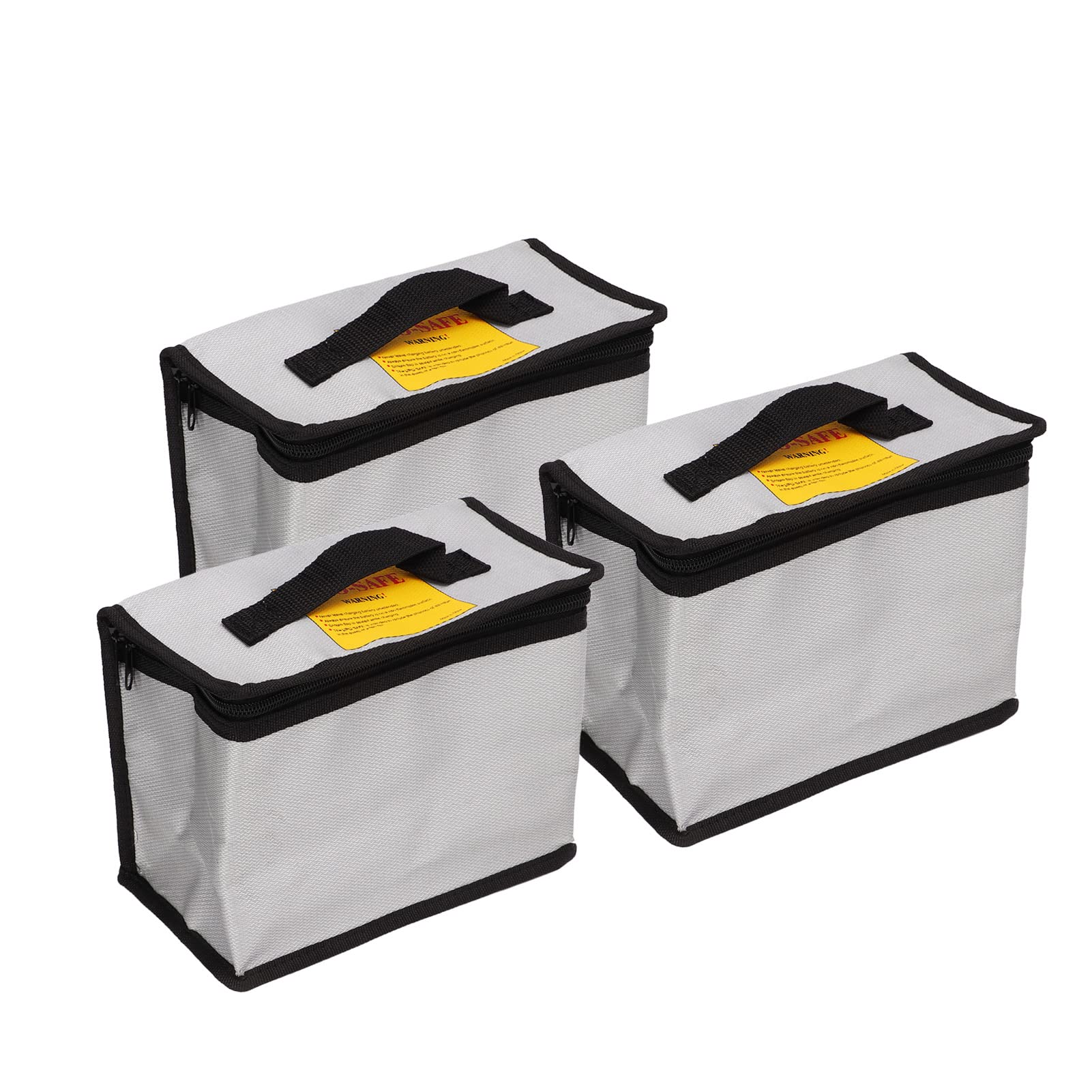 Lot De 3 Sacs De Sécurité Ignifugés Pour Batterie Lipo - Protection Anti-Explosion 18x7.5x6cm
