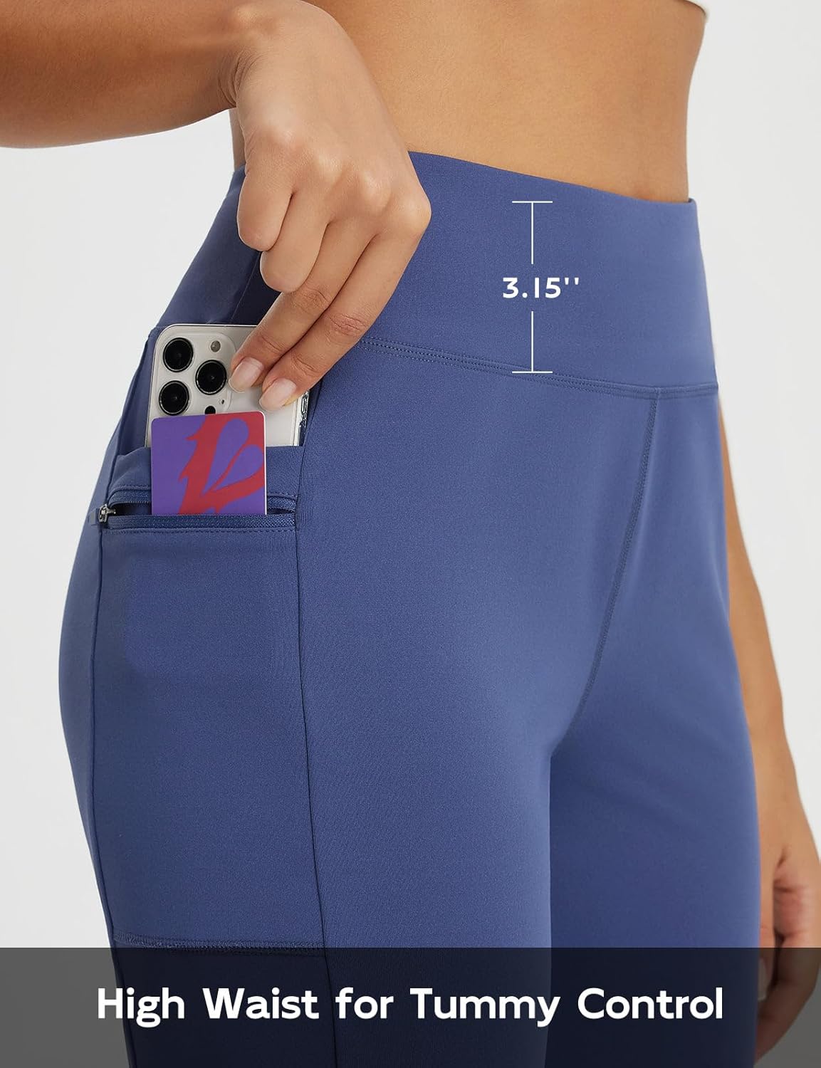 baleaf Women's Bermuda Shorts 12" Long Knee Length Running Athletic High Waist Zipper Pocket Quick Dry Loose Fit - Image 3