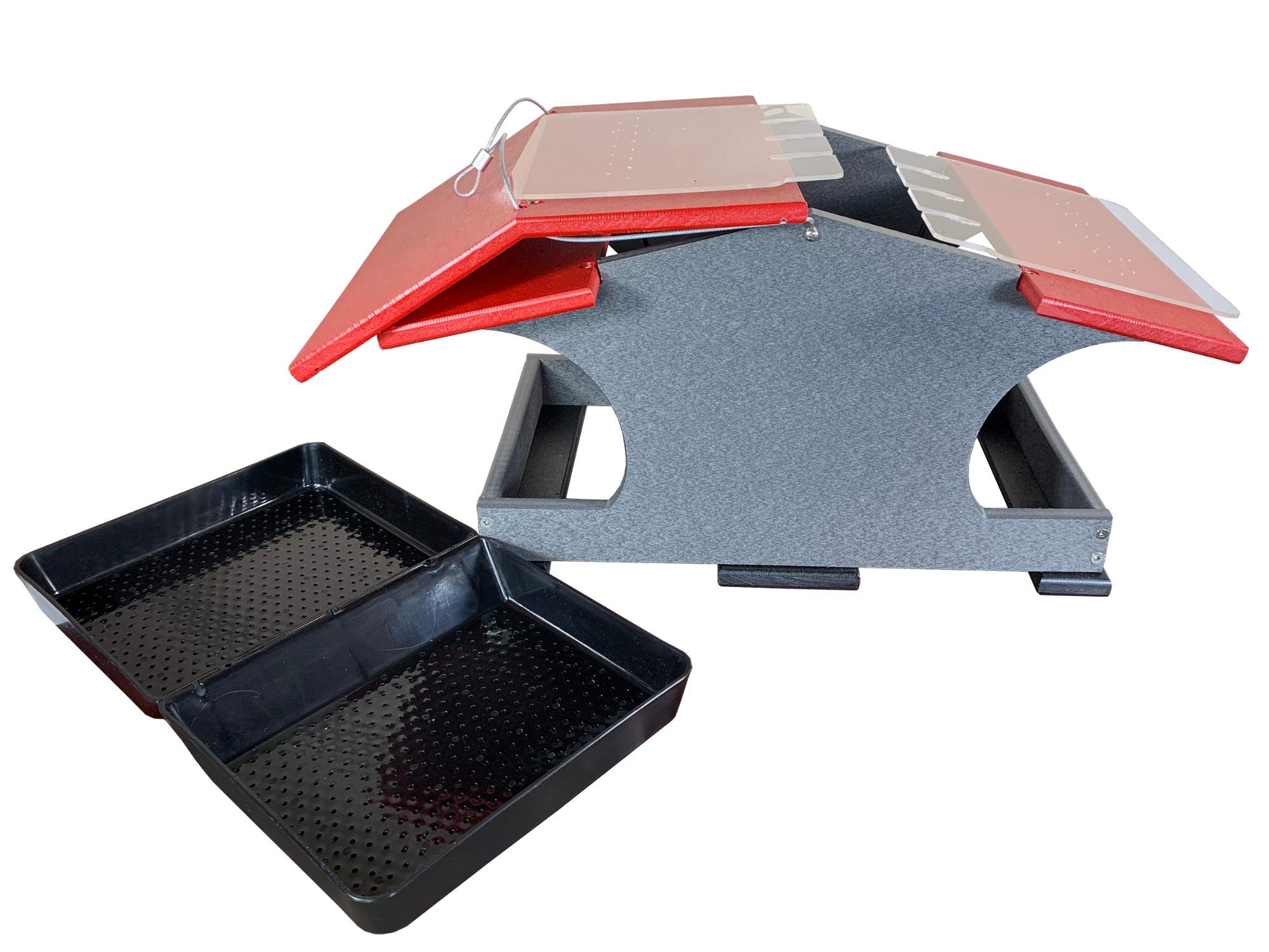 JCS Wildlife Large Poly Hopper Bird Feeder - Mounting Pole Bundles Available! - Picture 18 of 48