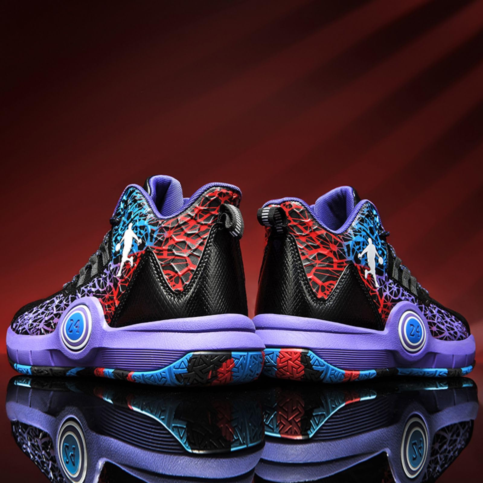 Chaussures de Basketball Hautes Antidérapantes Respirantes Résistantes Baskets de Sport Confortables Hommes Adolescents