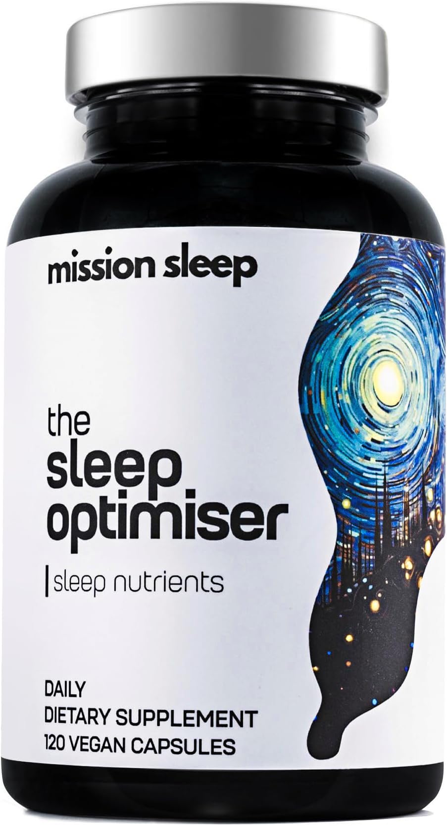 The Sleep Optimiser Sleeping Capsules - Non Melatonin Tablets Sleep Supplement for Adults with Magnesium Glycinate, L Theanine, Apigenin & Zinc - Nutrient-Based Sleeping Aid Suitable for Long Term Use