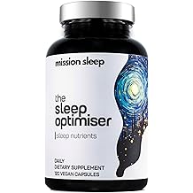 The Sleep Optimiser Sleeping Capsules - Non Melatonin Tablets Sleep Supplement for Adults with Magnesium Glycinate, L Theanine, Apigenin & Zinc - Nutrient-Based Sleeping Aid Suitable for Long Term Use