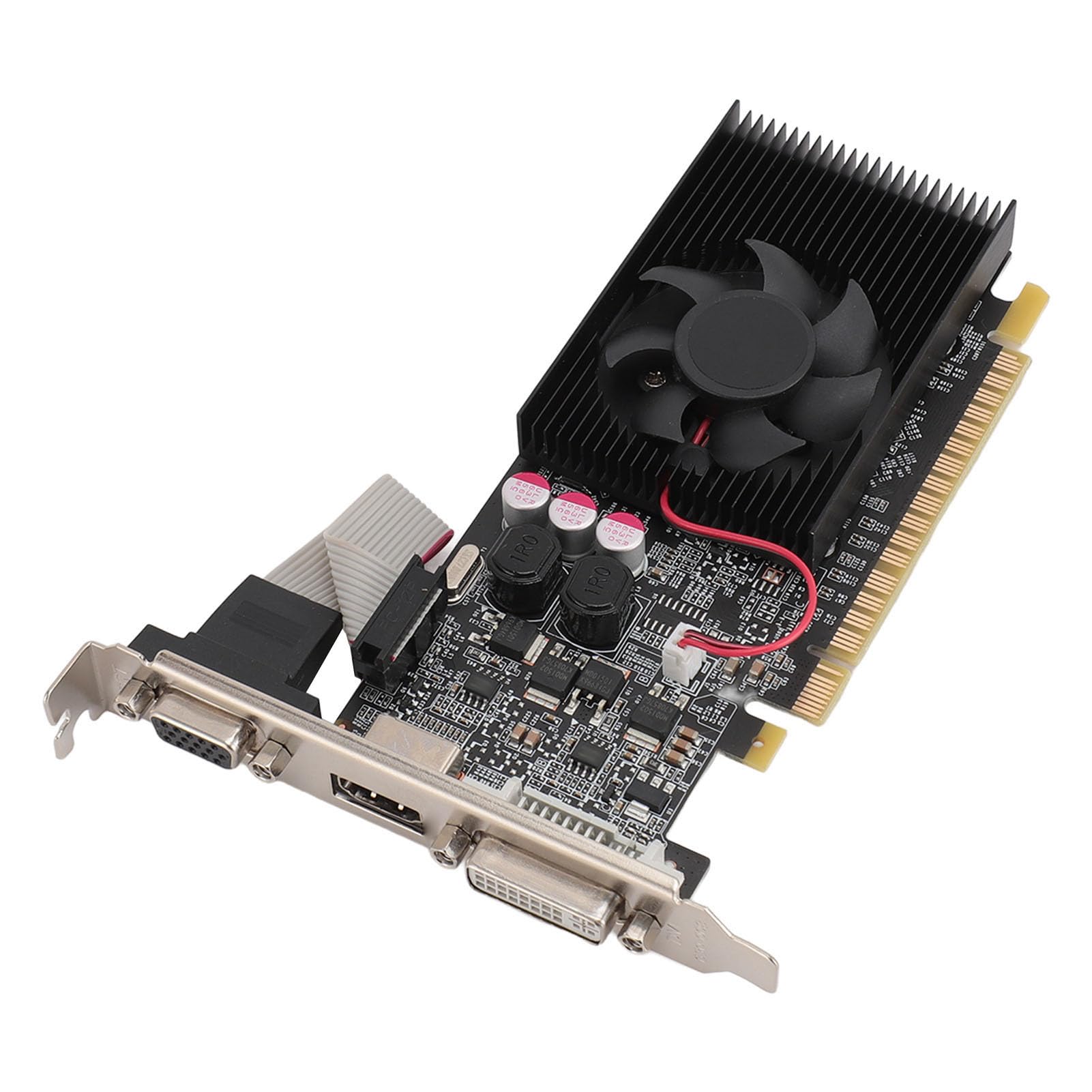 Bewinner Scheda grafica GT610, 2 GB DDR3 a basso profilo, HDMI DVI VGA 2560x1600 PCIe 2.0 Scheda grafica da gioco per 10/11/7/8