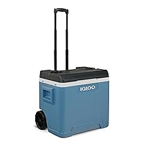 IGLOO IP42 Roller Borsa Termica Passiva 42L – Contenitore Isotermico Azzurro con Ruote e Maniglia Telescopica per Campeggio e Tempo Libero