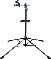 RAD Cycle Pro Stand Plus Heavy-Duty Bike Repair Stand with Tool Tray, 360° Rotating Clamps & Telescoping Pole - Foldable Bicycle Workstand