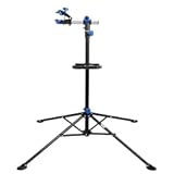 Pro Stand Plus Bike Rack - Heavy-Duty Telescoping Bicycle Stand with Tool Tray&comma; Rotating Clamps&comma; and Adjustable Handlebar Rod by RAD Cycle &lpar;Black&rpar;