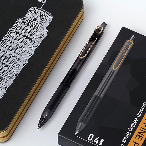 Miniatura 2 de 0.4mm Ultra Fine Point Gel Pen - Quick-Dry Black Ink & Smudge-Free Rollerball for Precise Writing, 8 Count (Professional Grade, Ideal for Exams &