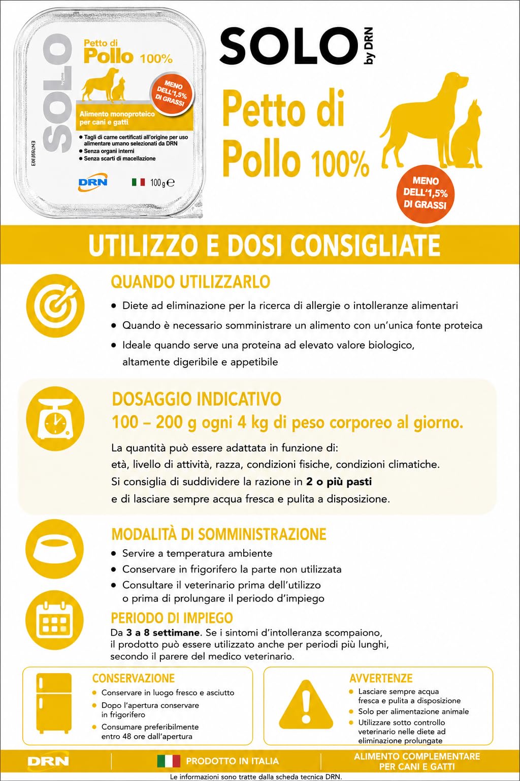 DRN SOLO PETTO DI POLLO 100 gr - confezione da 32