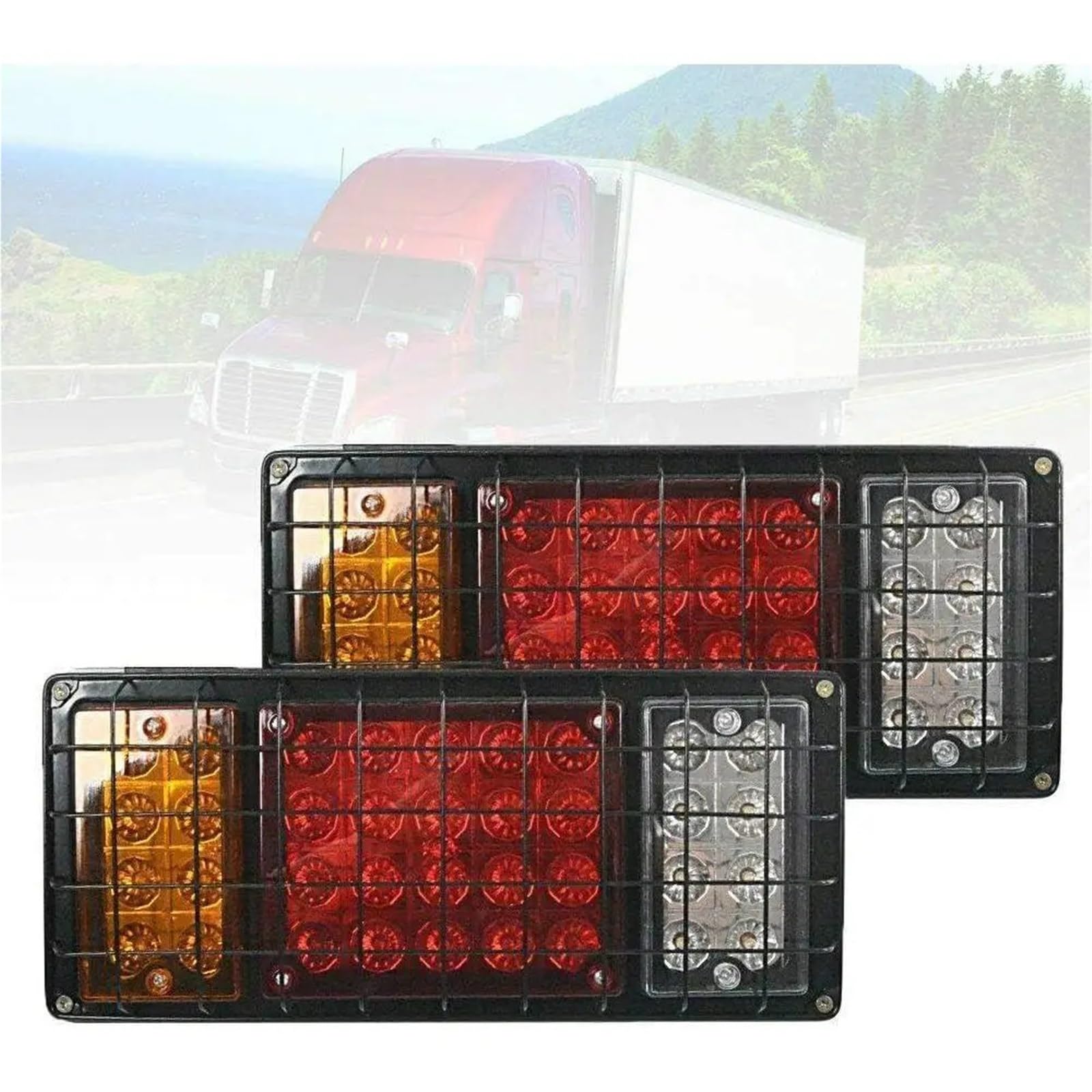 Halogen światła 2 X tylne światło LED pasujące do przyczep, ciężarówek, kamperów, kamperów, pickupów, pojazdów inżynieryjnych itp.