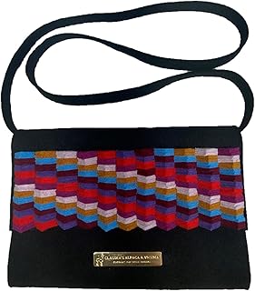 Purses for women. Black Crossbody Shoulder Bag purse. Clutch purses for women in Alpaca felt! Women fashion 2023! (ISIDRA).