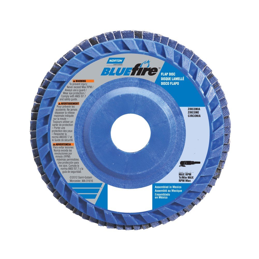 Norton BlueFire R884P Type 29 Conical Flap Abrasive Disc, 7/8