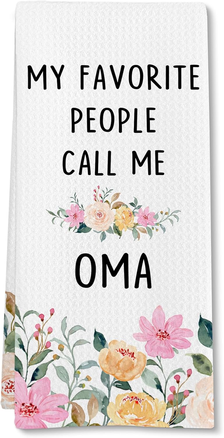 Nan Gifts for Grandma Kitchen Towels, Christmas Mothers Day Birthday Gift for Nans from Grandkids Hand Towel, My Favorite People Call Me Nan Decorative Tea Dish Towels for Kitchen, 16x24in