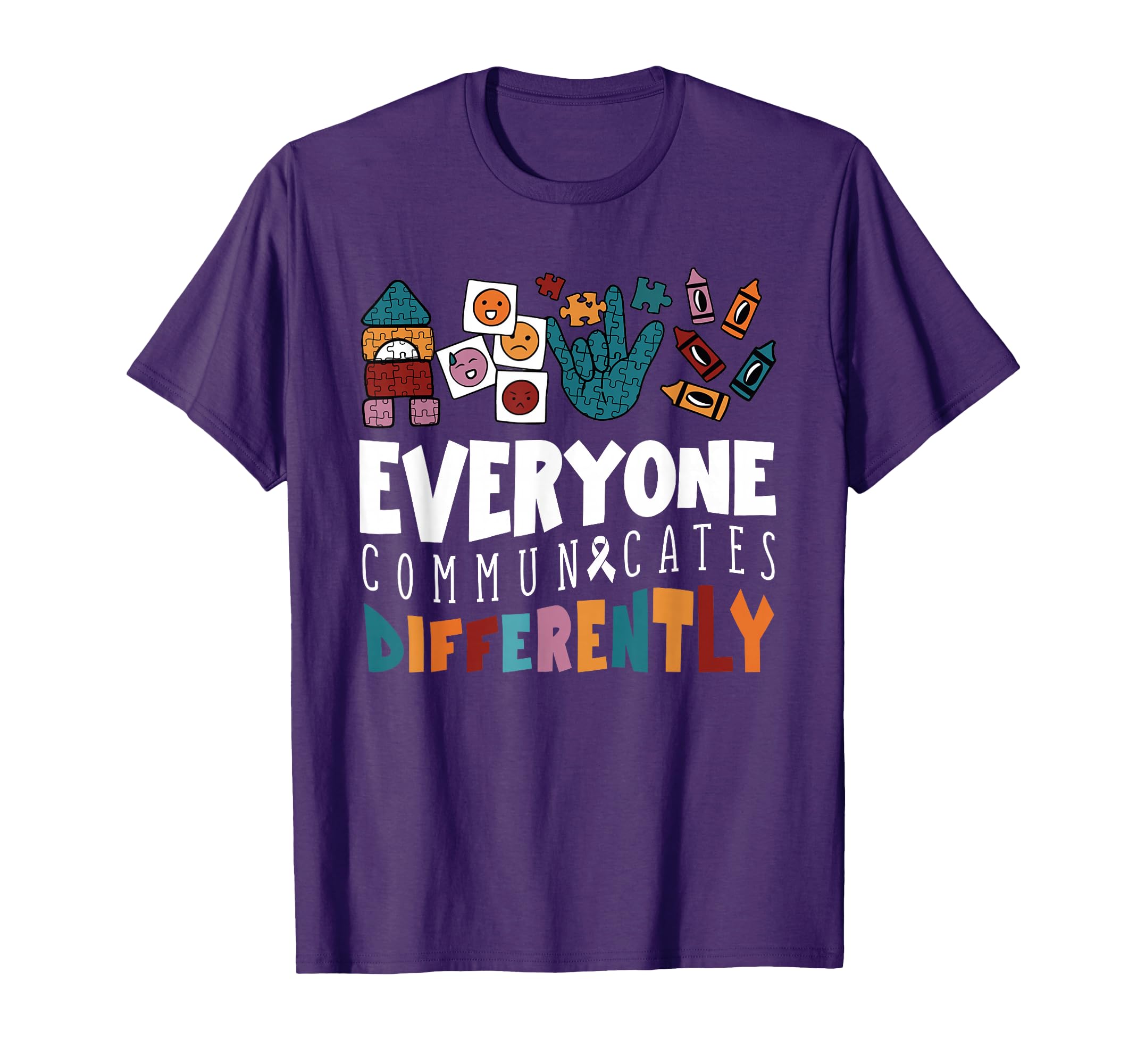Everyone Communicates Differently Special Education Autism T-Shirt