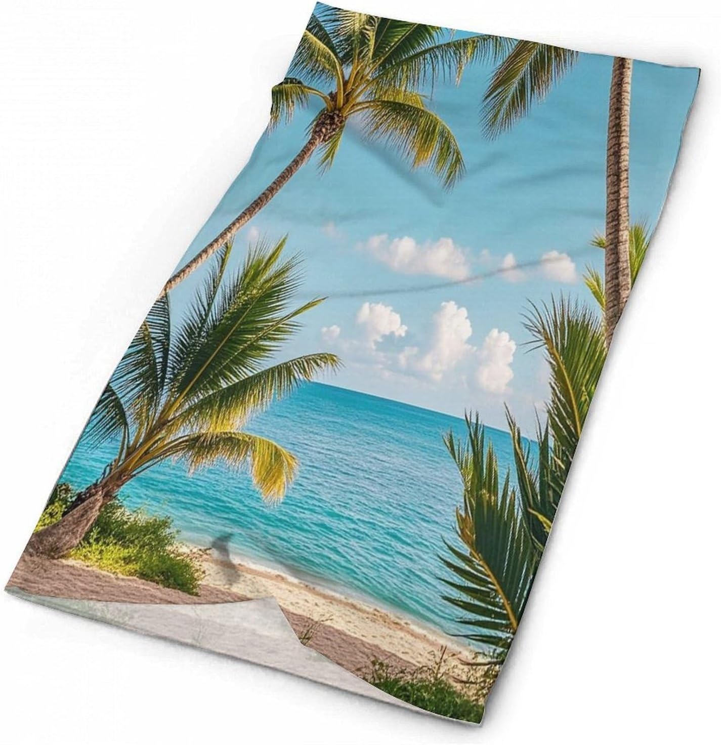 Tropical Palm Trees Neck Gaiter Bandana Windproof Breathable Face Mask Cover Face Cover Cold Weather Gator Scarf Winter Neck Warmer Gaiter Half Balaclava Scarf Mask for Men Women