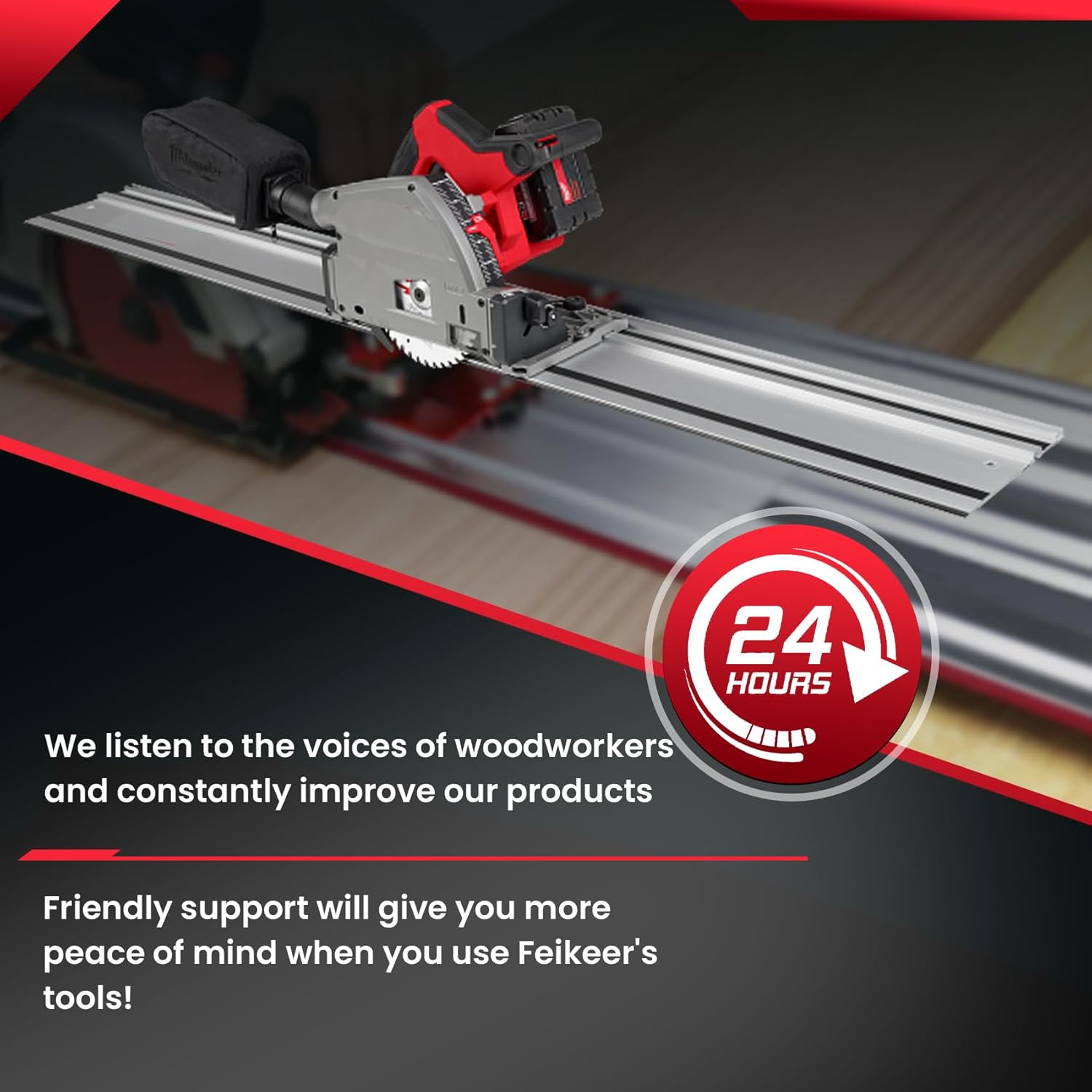 55in Track Saw Guide Rail for Milwaukee Track Saw, 55" Guide Rail for Milwaukee Guide Rail, Perfect for Milwaukee Track Saw and Woodworking Longer Cuts, 2 Year Warranty image 6 of 6 B0FR4HLBKK