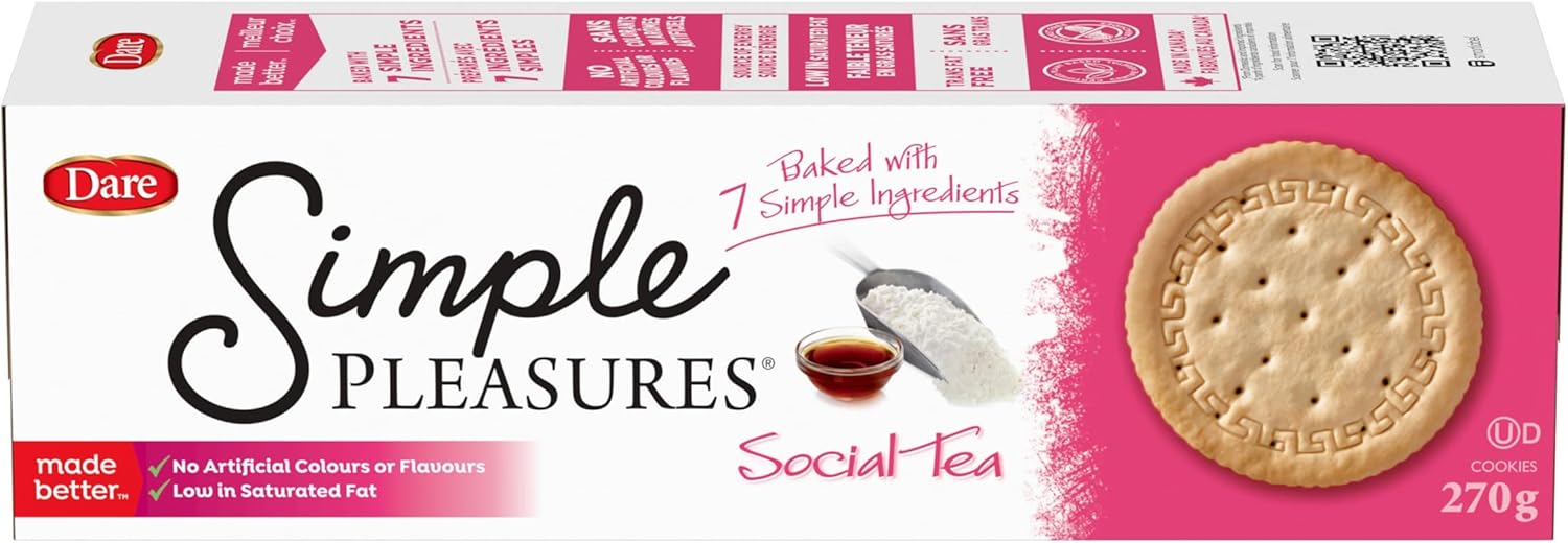 Simple Pleasures Social Tea Classic Tea Cookie Baked with 9 Simple