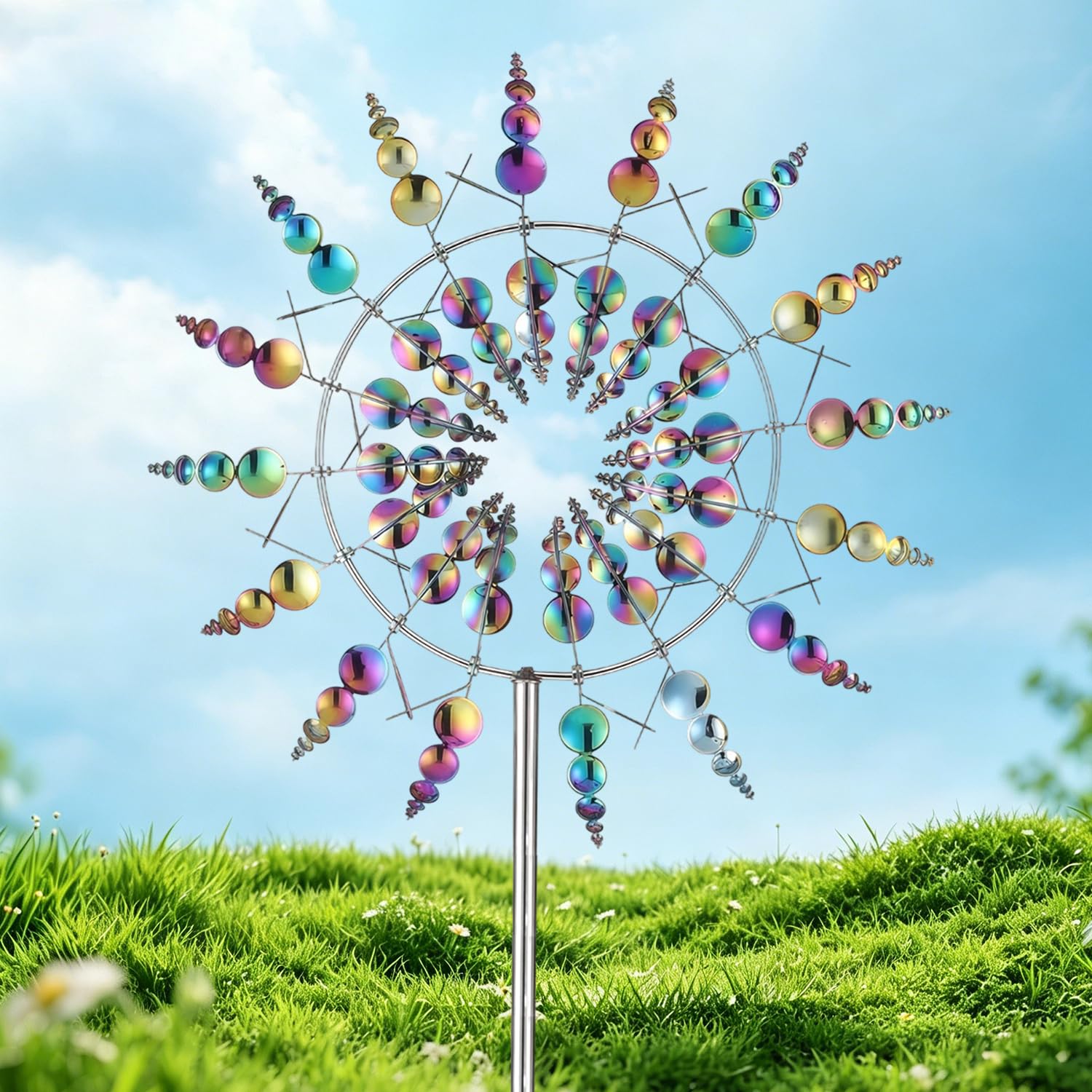 Einzigartige Und Magische Metall Windmühle, Magische Windmühle, Windbetriebene Kinetische Skulptur, Metall-Wind-Spinner, Me-Tall-Wind mühle, Einzigartige Me-Tall Wind mühle, für Patio Rasen, Garten
