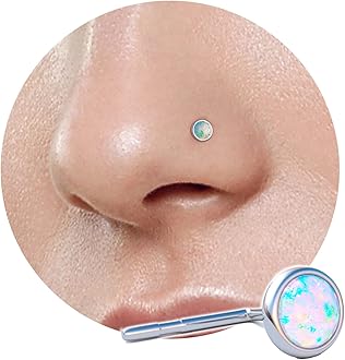3mm Opal piercing nose stud