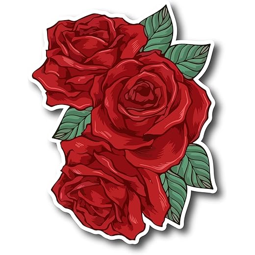 ISEE 360 Colorful Rose Stickers 5.4 x 7 cm