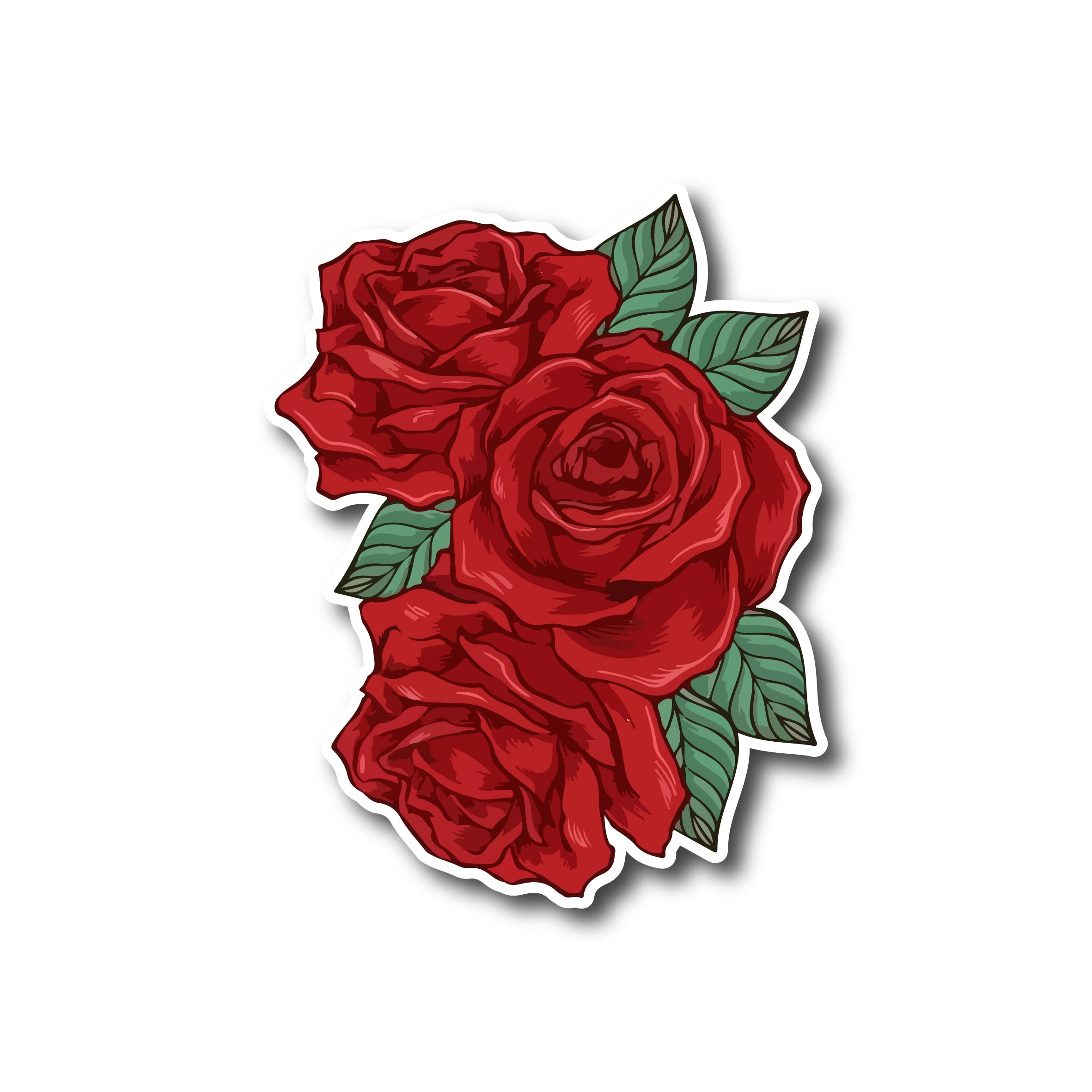 ISEE 360® Colorful Rose Flower Printed Stickers for All Laptops Bike Visor Car Water Bottle Books Scrapbook Helmet Mobile Boys Girls Kids Office Small Stickers L X H 5.4 X 7 CMS-image-15